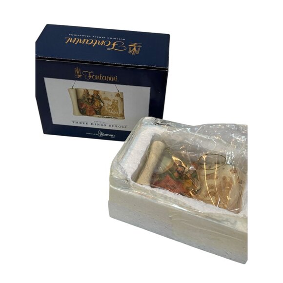 Fontanini Three Kings Scroll Ornament 2.5" Roman Inc. - Picture 2 of 3